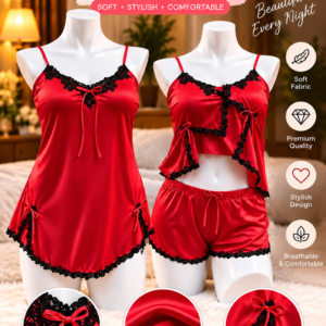 Purple Lace Babydoll Nightwear Set | Stylish Womenâs Sleepwear